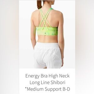 Lululemon Energy Bra High Neck Long Line Shibori
*Medium Support B-D